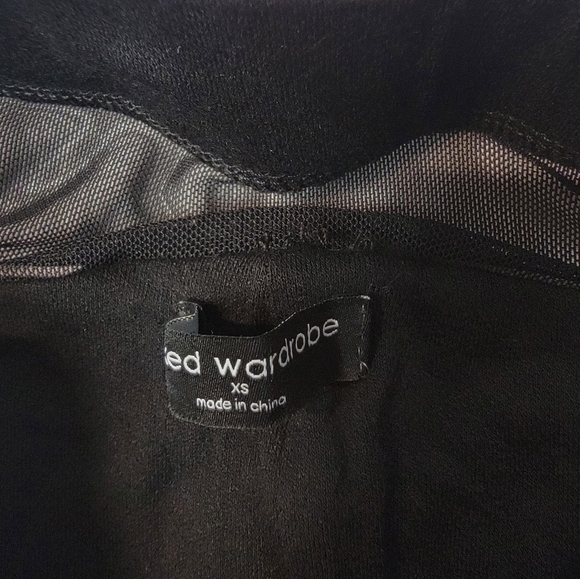 NAKED WARDROBE A Little Meshed Up XS Black Leggings, sheer, sexy mesh insert - Picture 9 of 10